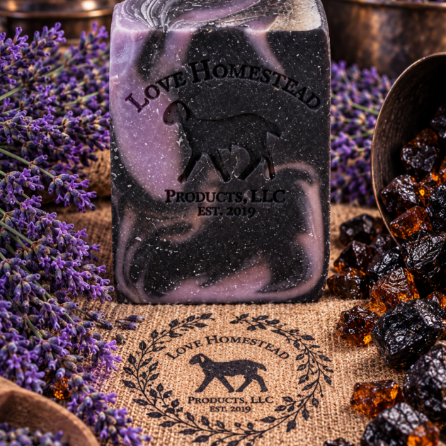 Lavender & Black Amber Goat Milk Soap