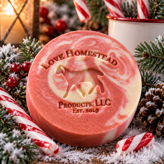 Candy Cane Goat Milk Soap