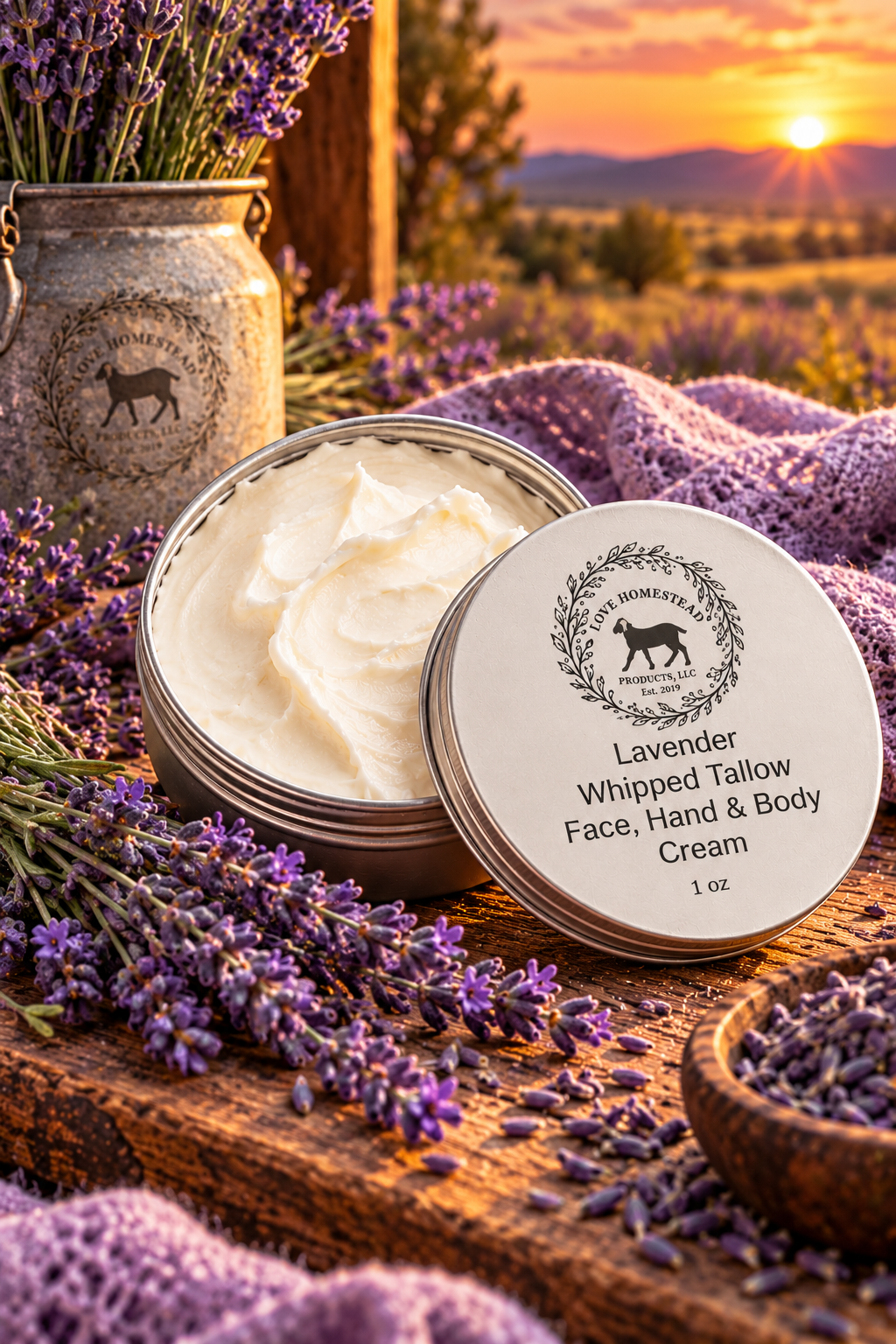 Lavender – Whipped Tallow Face, Hand & Body Cream
