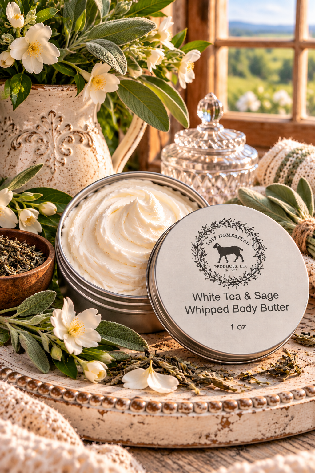 White Tea & Sage – Whipped Body Butter